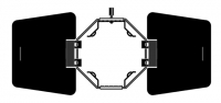 Рамка со шторками(2шт.) LOWEL 2-WAY BARNDOOR IP-25
