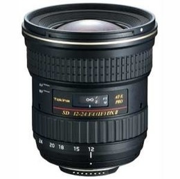 Объектив Tokina AT-X PRO DX II 12-24mm f/4.0 (Nikon) Фокусное расстояние этого объектива 12-24 мм, за что  его можно в  полной мере назвать широкоугольником. При использовании с  цифровыми  фотокамерами, этот объектив заменит объектив с фокусным  расстоянием 18-35 мм,  установленный на пленочную 35мм  зеркальную фотокамеру. Объектив  обеспечивает постоянную светосилу F/4 на  всем диапазоне фокусных  расстояний.