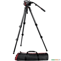 Штатив карбоновый чашка 75мм MANFROTTO 535 CF 2-STAGE VIDEO TRIPOD