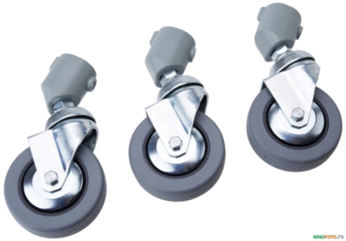 Колеса штатива Manfrotto 109 CASTER SET F/3370 3073 комплект металлических роликов (3 шт.) для стоек и штативов без стопоров.